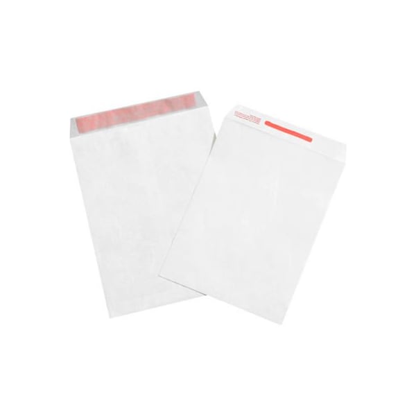 Box Packaging Tyvek® Tamper Evident Security Envelopes, 12"W x 9"H, White, 100/Pack TYF0912TE Zoro